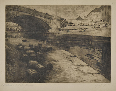 A VIEW OF THE DARSENA IN MILAN